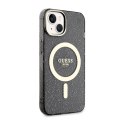 Guess Glitter Gold MagSafe - Etui iPhone 14 (Czarny) Guess
