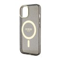 Guess Glitter Gold MagSafe - Etui iPhone 14 (Czarny) Guess