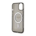 Guess Glitter Gold MagSafe - Etui iPhone 14 (Czarny) Guess