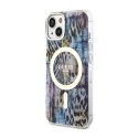 Guess Leopard MagSafe - Etui iPhone 14 (Niebieski) Guess