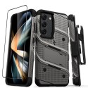 ZIZO BOLT Series - Pancerne etui Samsung Galaxy S23 ze szkłem 9H na ekran + uchwyt z podstawką (szary) Zizo