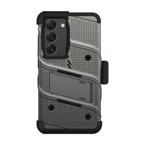 ZIZO BOLT Series - Pancerne etui Samsung Galaxy S23 ze szkłem 9H na ekran + uchwyt z podstawką (szary) Zizo ZIZO BOLT Series - Pancerne etui Samsung Galaxy S23 ze szkłem 9H na ekran + uchwyt z podstawką (szary) Zizo