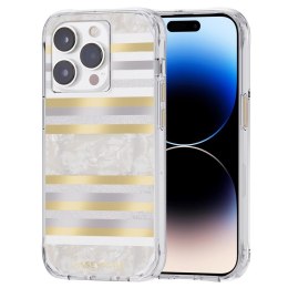 Case-Mate Pearl Stripes MagSafe - Etui iPhone 14 Pro zdobione masą perłową (Pearl Stripes) Case-Mate