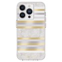 Case-Mate Pearl Stripes MagSafe - Etui iPhone 14 Pro zdobione masą perłową (Pearl Stripes) Case-Mate
