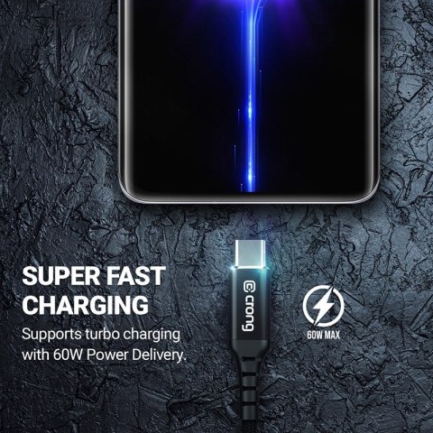 Crong Armor Link - Kabel 100W PD 5A USB-C do USB-C 200cm (czarny) Crong Crong Armor Link - Kabel 100W PD 5A USB-C do USB-C 200cm (czarny) Crong