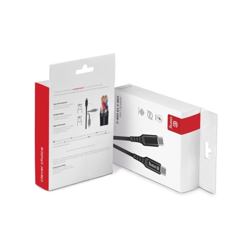 Crong Armor Link - Kabel 100W PD 5A USB-C do USB-C 200cm (czarny) Crong Crong Armor Link - Kabel 100W PD 5A USB-C do USB-C 200cm (czarny) Crong