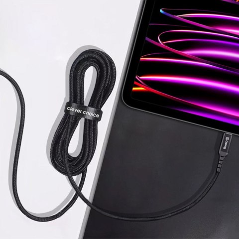 Crong Armor Link - Kabel 100W PD 5A USB-C do USB-C 200cm (czarny) Crong Crong Armor Link - Kabel 100W PD 5A USB-C do USB-C 200cm (czarny) Crong