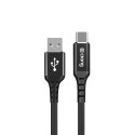 Crong Armor Link - Kabel 60W PD 3A USB-A do USB-C 25cm (czarny) Crong