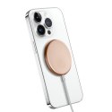 Crong MagSpot Wireless Charger - Aluminiowa ładowarka indukcyjna MagSafe 15W (Gold) Crong