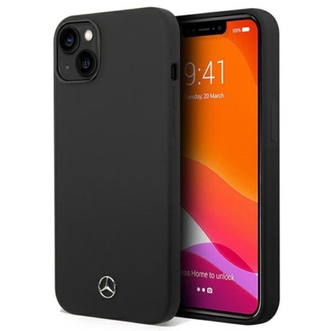 Mercedes Silicone Line - Etui iPhone 14 Plus (czarny) Mercedes Mercedes Silicone Line - Etui iPhone 14 Plus (czarny) Mercedes