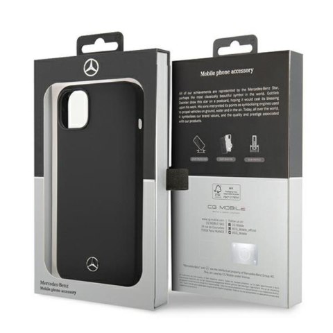 Mercedes Silicone Line - Etui iPhone 14 Plus (czarny) Mercedes Mercedes Silicone Line - Etui iPhone 14 Plus (czarny) Mercedes