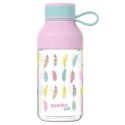 Quokka Ice Kids with strap - Butelka na wodę z tritanu 430 ml z paskiem (Feathers) Quokka