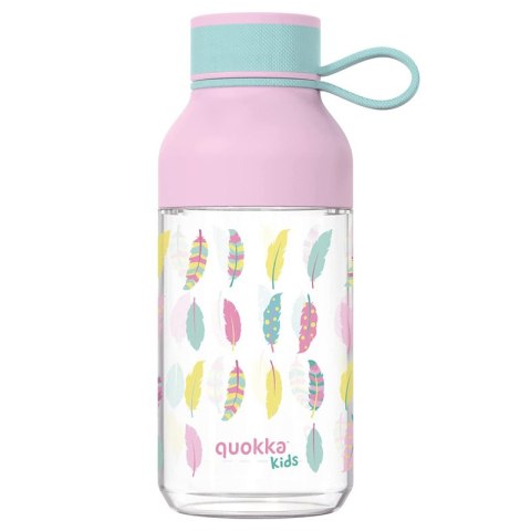 Quokka Ice Kids with strap - Butelka na wodę z tritanu 430 ml z paskiem (Feathers) Quokka Quokka Ice Kids with strap - Butelka na wodę z tritanu 430 ml z paskiem (Feathers) Quokka