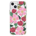 Rifle Paper Clear - Etui iPhone 14 Plus zdobione złotem (Rose Garden) Rifle Paper