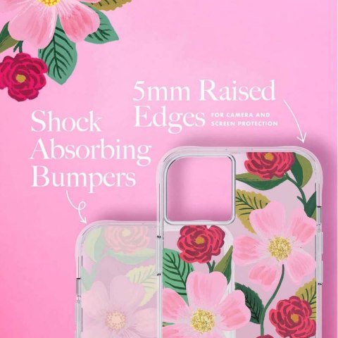 Rifle Paper Clear - Etui iPhone 14 Plus zdobione złotem (Rose Garden) Rifle Paper Rifle Paper Clear - Etui iPhone 14 Plus zdobione złotem (Rose Garden) Rifle Paper