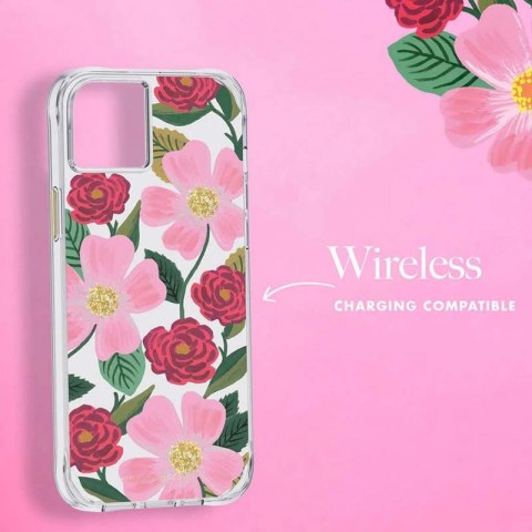 Rifle Paper Clear - Etui iPhone 14 Plus zdobione złotem (Rose Garden) Rifle Paper Rifle Paper Clear - Etui iPhone 14 Plus zdobione złotem (Rose Garden) Rifle Paper