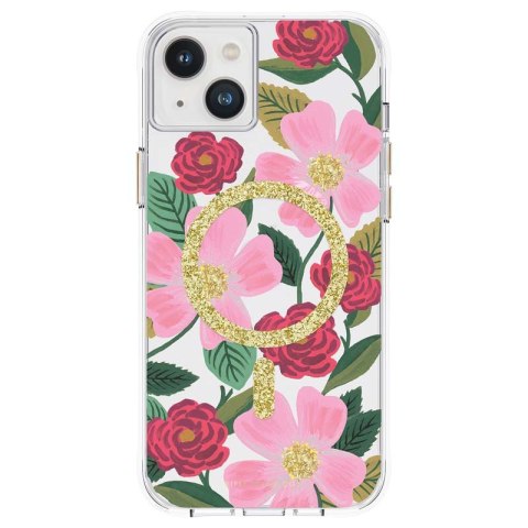 Rifle Paper Clear MagSafe - Etui iPhone 14 Plus zdobione złotem (Rose Garden) Rifle Paper Rifle Paper Clear MagSafe - Etui iPhone 14 Plus zdobione złotem (Rose Garden) Rifle Paper