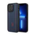 US Polo Assn Leather Stitch - Etui iPhone 14 Pro (granatowy) US Polo