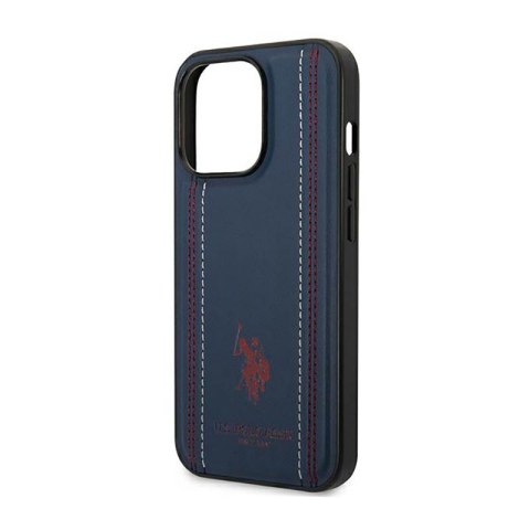 US Polo Assn Leather Stitch - Etui iPhone 14 Pro (granatowy) US Polo US Polo Assn Leather Stitch - Etui iPhone 14 Pro (granatowy) US Polo