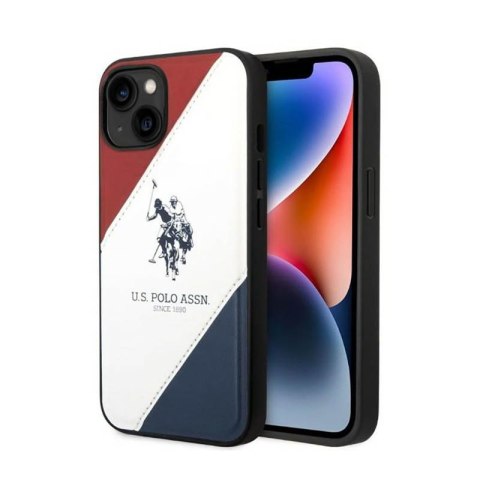 US Polo Assn Tricolor Embossed - Etui iPhone 14 Plus (biały) US Polo US Polo Assn Tricolor Embossed - Etui iPhone 14 Plus (biały) US Polo