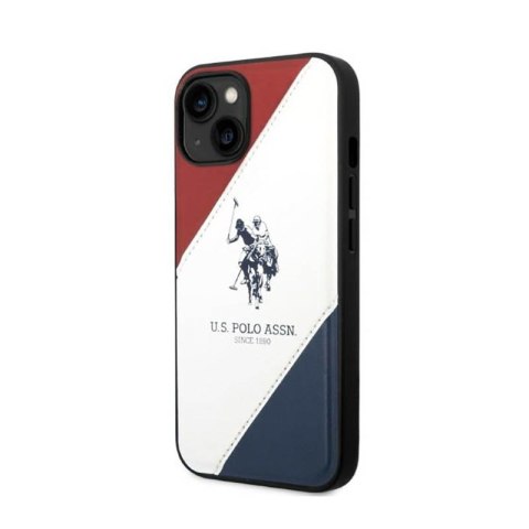 US Polo Assn Tricolor Embossed - Etui iPhone 14 Plus (biały) US Polo US Polo Assn Tricolor Embossed - Etui iPhone 14 Plus (biały) US Polo