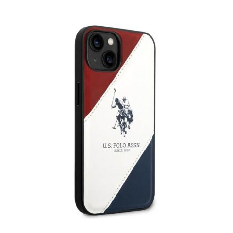 US Polo Assn Tricolor Embossed - Etui iPhone 14 Plus (biały) US Polo US Polo Assn Tricolor Embossed - Etui iPhone 14 Plus (biały) US Polo