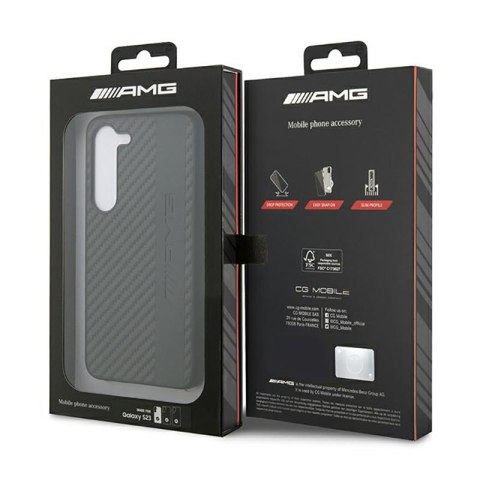 AMG Carbon Stripe & Embossed - Etui Samsung Galaxy S23 (czarny) AMG AMG Carbon Stripe & Embossed - Etui Samsung Galaxy S23 (czarny) AMG