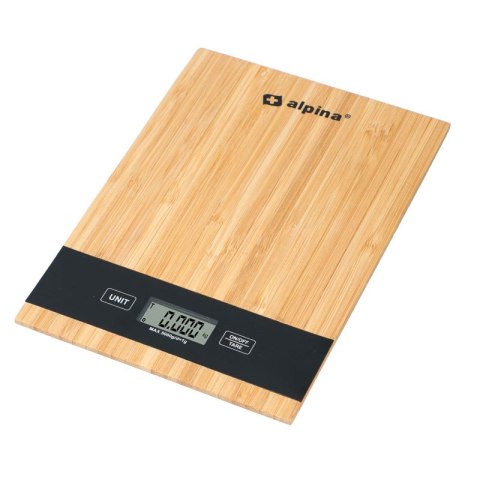 Alpina - Cyfrowa waga kuchenna bambusowa 5kg Alpina Alpina - Cyfrowa waga kuchenna bambusowa 5kg Alpina