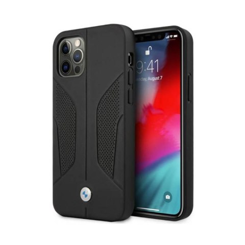 BMW Leather Perforate Sides - Etui iPhone 12 / iPhone 12 Pro (czarny) BMW BMW Leather Perforate Sides - Etui iPhone 12 / iPhone 12 Pro (czarny) BMW