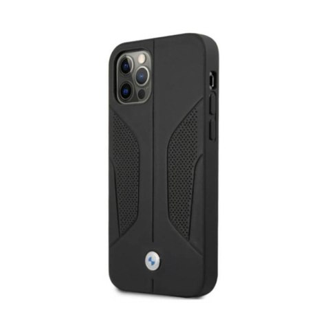 BMW Leather Perforate Sides - Etui iPhone 12 / iPhone 12 Pro (czarny) BMW BMW Leather Perforate Sides - Etui iPhone 12 / iPhone 12 Pro (czarny) BMW