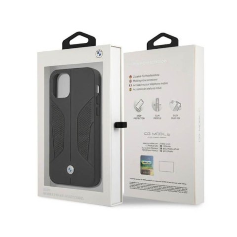 BMW Leather Perforate Sides - Etui iPhone 12 / iPhone 12 Pro (czarny) BMW BMW Leather Perforate Sides - Etui iPhone 12 / iPhone 12 Pro (czarny) BMW