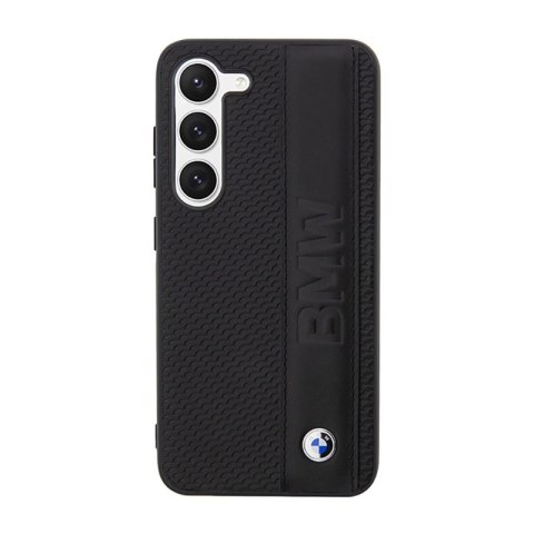 BMW Leather Textured & Stripe - Etui Samsung Galaxy S23+ (czarny) BMW BMW Leather Textured & Stripe - Etui Samsung Galaxy S23+ (czarny) BMW