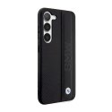 BMW Leather Textured & Stripe - Etui Samsung Galaxy S23+ (czarny) BMW