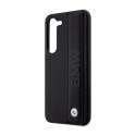 BMW Leather Textured & Stripe - Etui Samsung Galaxy S23+ (czarny) BMW