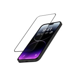 Crong Anti-Bacterial 3D Armour Glass - Szkło hartowane 9H na cały ekran iPhone 14 Pro Max + ramka instalacyjna Crong