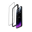 Crong Anti-Bacterial 3D Armour Glass - Szkło hartowane 9H na cały ekran iPhone 14 Pro Max + ramka instalacyjna Crong