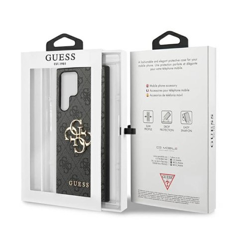 Guess 4G Big Metal Logo - Etui Samsung Galaxy S23 Ultra (szary) Guess Guess 4G Big Metal Logo - Etui Samsung Galaxy S23 Ultra (szary) Guess