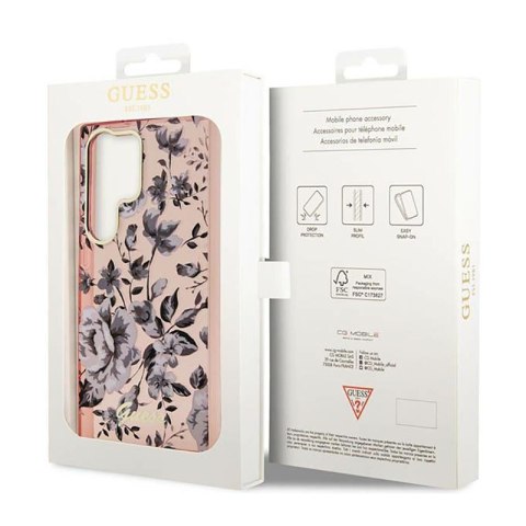 Guess Flower Collection - Etui Samsung Galaxy S23 Ultra (różowy) Guess Guess Flower Collection - Etui Samsung Galaxy S23 Ultra (różowy) Guess