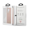 Guess Silicone Script Metal Logo - Etui Samsung Galaxy S23 Ultra (różowy) Guess