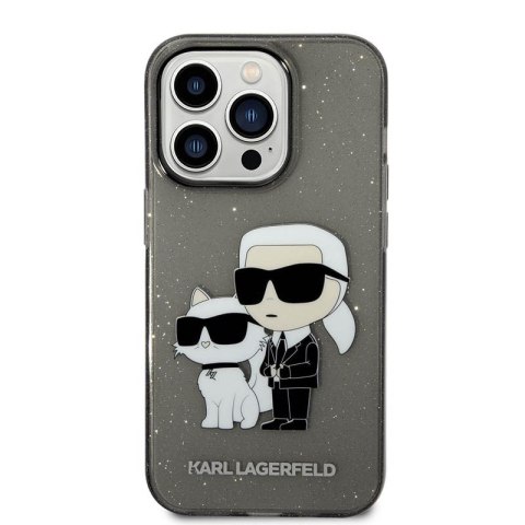 Karl Lagerfeld IML Glitter NFT Karl & Choupette - Etui iPhone 14 Pro (czarny) Karl Lagerfeld Karl Lagerfeld IML Glitter NFT Karl & Choupette - Etui iPhone 14 Pro (czarny) Karl Lagerfeld