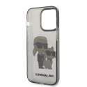 Karl Lagerfeld IML Glitter NFT Karl & Choupette - Etui iPhone 14 Pro (czarny) Karl Lagerfeld