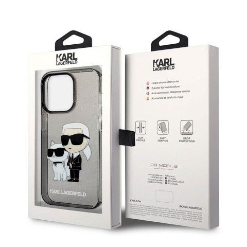 Karl Lagerfeld IML Glitter NFT Karl & Choupette - Etui iPhone 14 Pro (czarny) Karl Lagerfeld Karl Lagerfeld IML Glitter NFT Karl & Choupette - Etui iPhone 14 Pro (czarny) Karl Lagerfeld