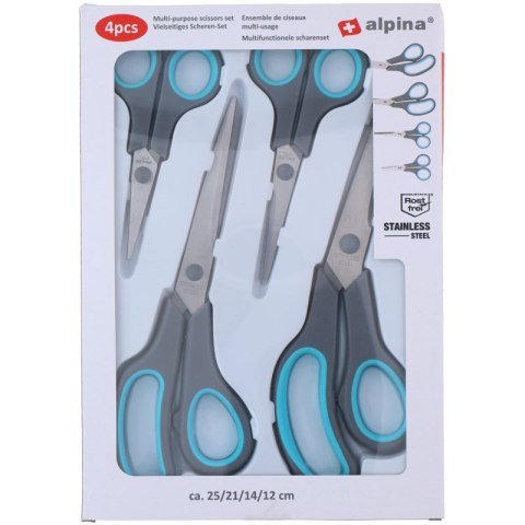 Alpina - Zestaw ergonomicznych nożyczek 4 szt. Alpina Alpina - Zestaw ergonomicznych nożyczek 4 szt. Alpina