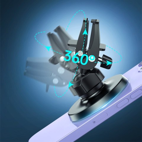 Crong Carclip Magnetic - Magnetyczny uchwyt samochodowy MagSafe (czarny) Crong Crong Carclip Magnetic - Magnetyczny uchwyt samochodowy MagSafe (czarny) Crong