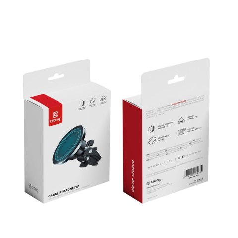 Crong Carclip Magnetic - Magnetyczny uchwyt samochodowy MagSafe (czarny) Crong Crong Carclip Magnetic - Magnetyczny uchwyt samochodowy MagSafe (czarny) Crong