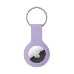 Crong Silicone Case with Key Ring - Etui ochronne brelok do Apple AirTag (fioletowy) Crong