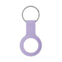 Crong Silicone Case with Key Ring - Etui ochronne brelok do Apple AirTag (fioletowy) Crong