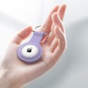 Crong Silicone Case with Key Ring - Etui ochronne brelok do Apple AirTag (fioletowy) Crong