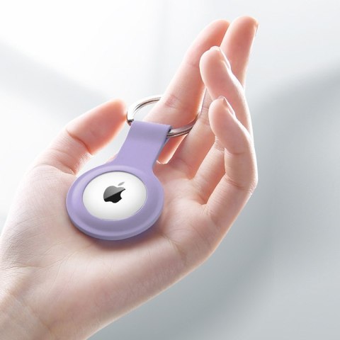 Crong Silicone Case with Key Ring - Etui ochronne brelok do Apple AirTag (fioletowy) Crong Crong Silicone Case with Key Ring - Etui ochronne brelok do Apple AirTag (fioletowy) Crong