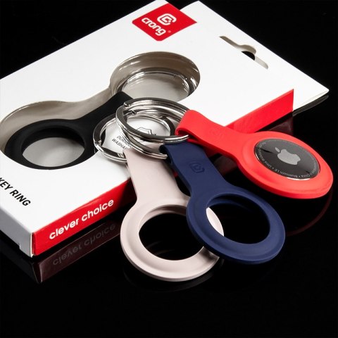 Crong Silicone Case with Key Ring - Etui ochronne brelok do Apple AirTag (fioletowy) Crong Crong Silicone Case with Key Ring - Etui ochronne brelok do Apple AirTag (fioletowy) Crong